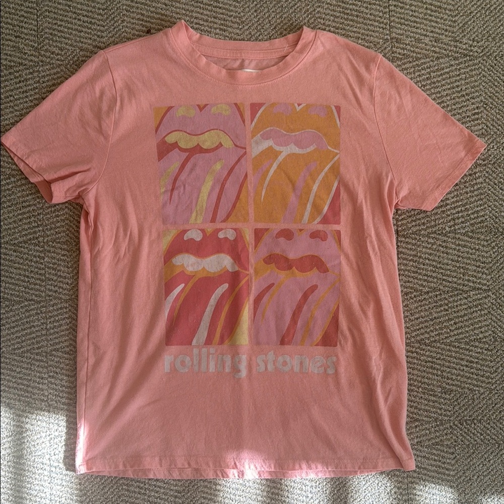 Abercrombie Kids Pink and Orange Short Sleeve Tee